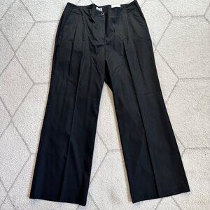 NWT Chico's the Ultimate Fit Slimming Black Wide Leg Front Pleat Pant (L/12)
